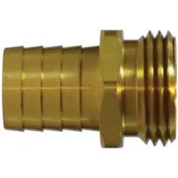 30471 - 1/2 In X 3/4 In Brass Short Shank Male End Hex Adapter, 1.55 In Long 1