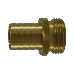 30552 - Brass Hex Adapter 3/4 In Garden Hose Barbed X 3/4 In Mnpsm, 1.56 In Length 1