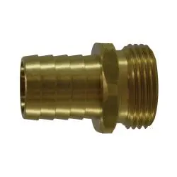 30553 - Brass Short Shank Hex Adapter - 1 In Garden Hose Barbed X 1 In Mnpsm 1