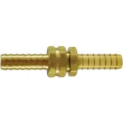 30563 - Brass Long Shank Coupling Set - 1 In Hose Barbed X 1 In Hose Barbed Connections 1