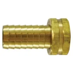 30566 - Brass Long Shank Hex Adapter, 5/8 In Barbed To 3/4 In Fnpsm, 75 Psi 1