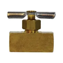 31Nv - 1/8 X 1/8 In Fpt Brass Needle Valve, 1.18 In Length, 150 Psi, -45 To 250°F 1