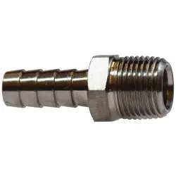 32014Ss - 3/8 In Barbed X 1/2 In Mip Straight Adapter, 316 Stainless Steel 1