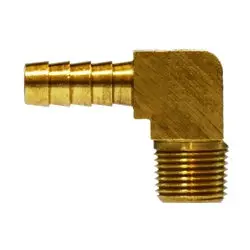 32043B - 1/2-In Hose Barb X 3/8-In Male Nptf Brass 90-Degree Male Elbow Fitting 1