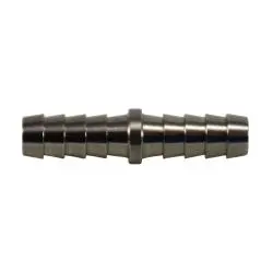32096Ss - 1/2 In Hose Barbed Straight Splicer, 2.06 In Length, 316 Stainless Steel, 150 Psi 1