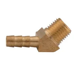 32109 - 45-Degree Brass Elbow Fitting, 1/4-In Hose Barb X 1/4-In Male Nptf, 150 Psi 1