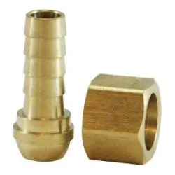 32389 - 5/16-In Hose Barb To 3/8-In Female Npsm Brass Swivel Adapter, 0.75-In Hex, 150 Psi 1