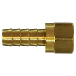 32397C - 1 In Hose Barbed X 1 In Female 37° Jic Flared Brass Crimp Style Straight Connector 1