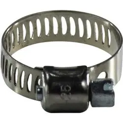 325006 - 5/16 In To 7/8 In Miniature Worm Gear Clamp, 301 Stainless Steel, 1/4 In Bolt Size 1