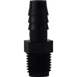 33005B - 1/4 In Hose Barbed X 1/4 In Mip Polyethylene Adapter, 125 Psi, -65 To 190°F 1