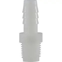 33005W - 1/4 In Hose Barbed To 1/4 In Mip Nylon Adapter, 125 Psi, -40 To 200°F 1