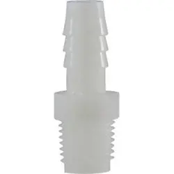 33006W - 1/4 In Barbed To 3/8 In Mip Nylon Adapter, -40 To 200°F, 125 Psi 1