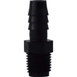 33012B - Polyethylene Adapter 3/8 In Hose Barb To 1/4 In Male Pipe, 125 Psi, -65 To 190°F 1