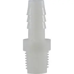 33012W - 3/8 In Hose Barbed To 1/4 In Mip Nylon Adapter, Max Pressure 125 Psi, -40° To 200°F 1