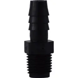 33013B - 3/8-In Hose Barbed To 3/8-In Mip Polyethylene Adapter, 125 Psi, -65 To 190°F 1