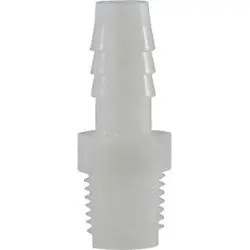 33019W - 5/8 In Barbed To 3/8 In Mip Nylon Adapter, Max 125 Psi, -40 To 200°F 1