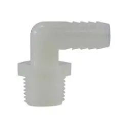 33036W - Nylon 90-Degree Elbow Fitting, 5/16 In Hose Barb X 1/8 In Mip 1