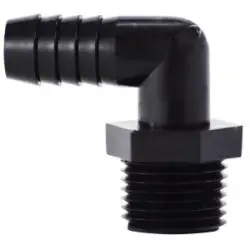 33039B - 90-Degree Elbow Fitting - 1/4-In Hose Barbed X 1/4-In Mip Polyethylene 1