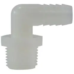 33045W - 90-Degree Elbow Fitting - Durable Nylon, 5/8 In Barbed To 1/2 In Mip 1