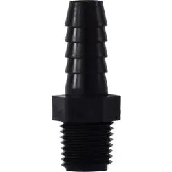 33303P - 1/2 In Hose Barbed To 1 In Mip Polypropylene Adapter, 125 Psi Maximum Pressure 1