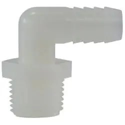 33312W - Nylon 90-Degree Elbow Fitting 5/8 In Barb X 3/4 In Mip, 125 Psi, -40 To 200°F 1