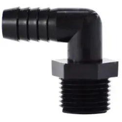 33314B - 90-Degree Elbow Fitting - 3/4-In Hose Barbed X 3/4-In Mip, Polyethylene 1