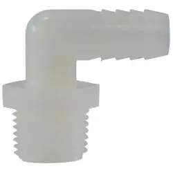 33314W - 90-Degree Elbow 3/4-In Hose Barbed X 3/4-In Mip Nylon Fitting 1