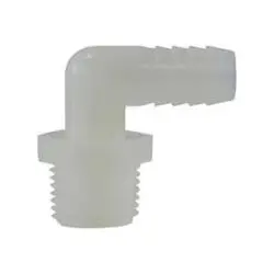 33315W - Nylon 90-Degree Elbow Fitting, 3/4-In Hose Barb X 1-In Mip, 125 Psi, -40 To 200°F 1