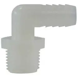 33330W - 3/4 In X 1-1/4 In Nylon 90° Elbow Fitting With Barbed & Mip Connection 1