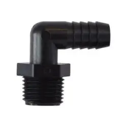 33351P - 90-Degree Elbow Fitting - 1/4 In Barbed X 1/2 In Mip Polypropylene 1