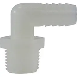 33352W - 90-Degree Nylon Elbow Fitting - 1/4 In Barbed To 3/4 In Mip Connection 1
