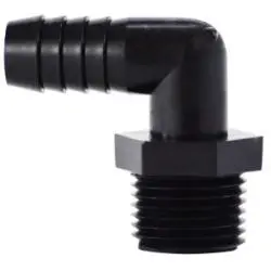 33384B - 90-Degree Elbow Fitting 3/8-In Hose Barbed X 3/4-In Mip, Polyethylene, 1.65 In Length 1