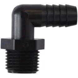 33385P - 90° Polypropylene Elbow Fitting - 1/2 In Barbed To 3/4 In Mip Connection 1
