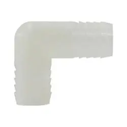 33390W - Nylon 90-Degree Elbow Fitting, 1/4 In Barbed Hose Connections, Max 125 Psi 1