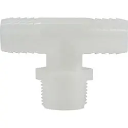 33451W - 3/8-In Barbed X 3/8-In Barbed X 3/8-In Mip Nylon Branch Tee Fitting 1