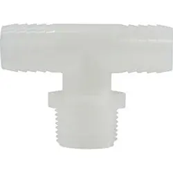 33456W - Nylon Branch Tee - 3/4 In Hose Barbed X 3/4 In Hose Barbed X 3/4 In Mip Fitting 1