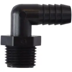 33463P - 1-1/2 In Hose Barbed X 1-1/2 In Mip 90-Degree Elbow Fitting, Polypropylene 1