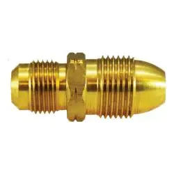 34051 - Brass Adapter 0.88-14 Lh X 5/8 In With Pol And Flared Connections 1