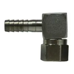 34600 - 90° Swivel Elbow, 1/4 In Hose Barbed X 1/4 In Female Flared, Stainless Steel 1