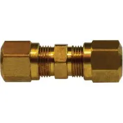 38020 - 3/8 In Tube Od Brass Union Fitting For Sae J844 Type A/B Tubing 1
