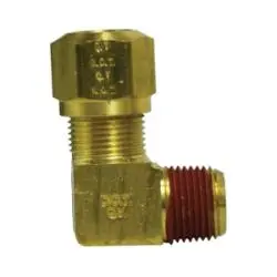 38109 - 90° Brass Elbow Fitting 1/2 In X 3/8 In Nptf For Fluid/Gas Connections 1