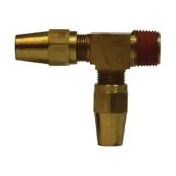 38267 - Brass Tee Fitting - 3/8 In Tube Od X 3/8 In Mip X 3/8 In Tube Od, 150 Psi Rated 1