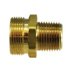 38369 - 3/8 In Male Abs To 1/4 In Male Pipe Brass Adapter, 125 Psi, -40°F To 1200°F 1