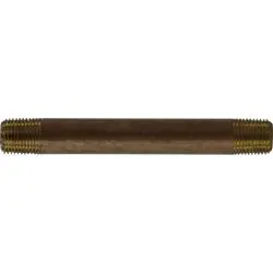 40006 - 1/8 In Mpt X 1/8 In Mpt Seamless Lead-Free Brass Pipe Nipple, 3-1/2 In Long 1