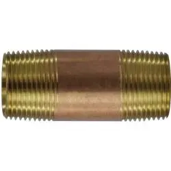 40100 - 1 In X 1 In Mpt Brass Seamless Nipple, 1-1/2 In Length 1