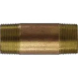 40134 - 1-1/4 In Mpt X 1-1/4 In Mpt Lead-Free Red Brass Seamless Pipe Nipple, 11 In Long 1