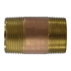 40142 - 1-1/2 In Mpt X 1-1/2 In Mpt Lead-Free Red Brass Seamless Pipe Nipple, 2-1/2 In Long 1