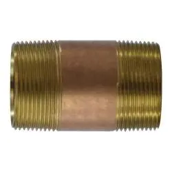 40152 - 1-1/2 In Mpt X 1-1/2 In Mpt Lead-Free Red Brass Seamless Pipe Nipple, 9 In Length 1