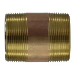40162 - 2 In Mpt X 2 In Mpt Lead-Free Red Brass Pipe Nipple, 3 In Length 1