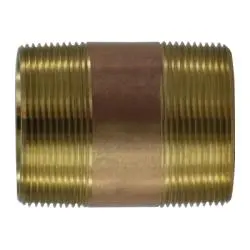 40165 - 2 In Mpt X 2 In Mpt Red Brass Seamless Pipe Nipple, 4-1/2 In Length 1